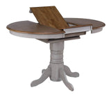 Sunset Trading Country Grove 5 Piece 42 Round To 60 Oval Extendable Pub Table Set | 4 Barstools With Arms | Counter Height D