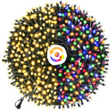 Chuya Halloween Christmas String Lights 500 Led Light Color Changing Warm White & Muticolor 11 Modes UL588 for Christmas Tree Li