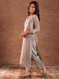 Libas Women'S Glass Tissue Kurta Set (49340 Taupe L