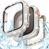 Bling Waterproof Case for Apple Watch Screen Protector 45mm Series 9/8/7