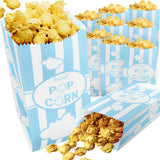CUSINIUM 1oz Pastel Blue Paper Popcorn Bags (100-pack) - Carnival Theme - Customizable