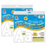 Pacon SelfAdhesive Letters, White, Cheery Font, 4, 154 Per Pack, 2 Packs