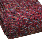 TinaKim Upholstery Fabric, Faux Linen Type Cloth Material, for Chair Sofa Couth Reupholster (Dark red, 6 Yard)