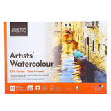 Brustro Artist 25% Cotton Watercolour Glued Paper Pad Cold Pressed 200 Gsm A3-20 Sheets | Ideal For Professional Drawing, Painti