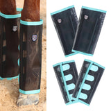 Harrison Howard Loose-Fitting No Hassle Leg Protection Comfortable Fly Boots for Horse (Set of 4) Mint Mini