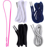 Drawstring Cords Replacement Drawstrings with Easy Threader for Sweatpants Shorts Pants Jackets Coats (Black, White, Grey, Navy