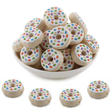 Lovyomi 20mm Silicone Focal Beads for Pens, 20pcs Doughnuts Silicone Beads for Keychain Making Bracelet Necklace Making DIY Craf