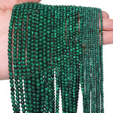 Songxi 90pcs 4mm Green Peacock Natural Round Stone Beads for Jewelry Making, Smooth Loose Small Gemstone Beads for Bracelets Nec