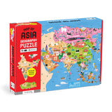 Mudpuppy Map of Asia - 70 Piece Geography Puzzle with Country-Shaped Pieces and Iconic Landscapes Cultural Items and More