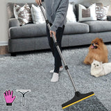 B-Land Carpet Rake for Pet Hair Removal, Reusable Pet Hair Remover with 60Adjustable Long Handle, Carpet Scraper Dog Cat Hai