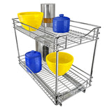 LYNK PROFESSIONAL Pull Out Cabinet Organizer - 11 x 21 - Slide Out Drawer for Kitchen Cabinets - Sliding Pantry Shelves - Roll O