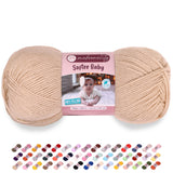 Makromecity Softee Baby Yarn,%100 Premium Anti-Pilling Acrylic, 3.5 Oz, 273 yd (100gr/250 mt), Beige Soft Yarn for Crocheting an