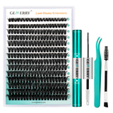GEMERRY Fluffy Lash Extension Kit Thick Lash Clusters Kit Eyelash Clusters 280Pcs D Curl Eyelash Extension Kit With Lash Bond an