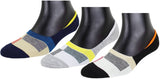 Pinkit Unisex 3 Pairs Black And Dark Blue Cotton No Show Loafer Socks With Silicon Gel