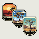 Joshua Tree National Park Stickers Set of 3 - Waterproof Vinyl Decals for Car, Laptop, Water Bottle, Luggage, Bikes - Scenic Nat
