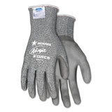 MCR Safety Memphis N9677L Ninja Force Polyurethane Coated Gloves, Large, Gray, Pair