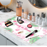 Aphlos DualSided Waterproof Synthetic Leather Makeup Mat for Desk, Makeup Station, Crafts, MultiUse Scratch & Stain Resistant