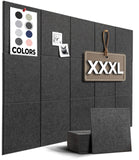 WALLHERO Cork Boards for Office, Dart Board Wall Protector, 59x36 | 15 Pack | Black Bulletin Board, Cork Board, Cork Board Squar