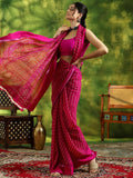 Libas Women'S Satin Saree (16031R_Pink)