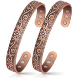 Magnetic Lymph Detox Bracelet: Copper Bracelet for Women Men, 100% Pure Copper Bracelet with 6 Magnets 3500 Gauss - Jewelry Gift