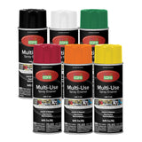 COLOR CARE Spray Paint, 12 oz, 6-Pack (Popular Mix: Gloss White, Gloss Black, Dark Green, Ruby Red, Orange, Yellow) - All-Purpos