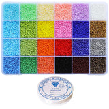 Bala&Fillic Size 11/0 Glass Seed Beads About 15600 pcs in Box, Craft Seed Beads for Making Bracelets Necklace Earring Jewelry (A