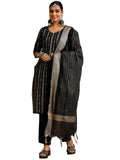 Libas Women'S Cotton Blend Kurta Set (39070B_Black