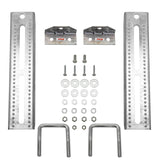 Extreme Max 3006.7075 12 Galvanized Swivel-Top Bunk Bracket with Hardware for 2 x 3 Trailer - 4-Pack