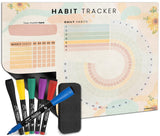 Habit Tracker Journal Workout Motivation Fridge Calendar Dry Erase 13X 17Magnet Health Fitness Goal Tracker Goals Board
