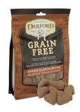 Darford Grain Free Dog Treats - Bacon Recipe - 12 oz Bag - All Natural Baked Dog Biscuits with Real Meat - No Corn, Soy, or Grai