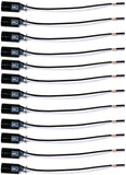 12 Pack Candelabra Base Lamp Holder Light Socket, Keyless Phenolic, 6 Inch Wire Leads, for E12 Incandescent LED Light Bulbs