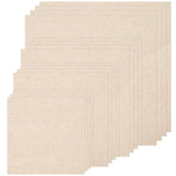 16 PCS Embroidery Fabric, Pre-Cut Beige Natural Linen Needlework Embroidery Cloth Fabric, 4 Different Sizes 5.9 to 11.8inch, Emb