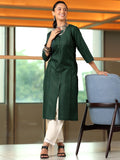 Libas Women'S Silk Regular Kurta (29278_Green Green Xs
