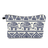 FITINI Makeup Bag Elephant Travel Small Portable Cosmetic Organizer Pouch for Women Girls Zipper Waterproof Clutch Toiletry Stor