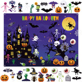 MiniInflat Fall Felt Story Board Set 3.4FT 55 Pcs Autumn Wall Activity Board Thanksgiving DIY Craft Wall Decor Pumpkin Turkey Fl