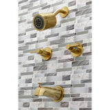 Kingston Brass Kbx8147Ndl Nuvofusion Tub And Shower Faucet, 7.13 X 12.88 X 5.5, Brushed Brass