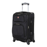 SwissGear Sion Softside Expandable Luggage, Black, CarryOn 21Inch