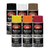 COLOR CARE Spray Paint, 12 oz, 6-Pack (Warm Color Mix: Gloss White, Ruby Red, Orange, Yellow, Brown, Gloss Black) - All-Purpose,