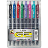 Pilot G2 Pens, Premium Refillable And Retractable Gel Ink Pens Fine Point 0.7mm, Assorted Color Inks, 8-Pack Pouch