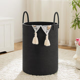 Artfeel Laundry Basket,Woven Cotton Rope Laundry Hamper,100L for Decorative Storage of Dirty Clothes,Toys and Blankets in Bathro