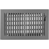Shoemaker Manufacturing, Storm Gray, 6x10, Premium Floor Register, All Steel Heavy Duty Vent Cover
