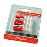 Pasler Pencils Sharpener & Point Protectors Set Ideal for Charcoal,Pastel,Graphite,Eyebrow Pencil and All Soft core Artist Penci