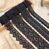 ZNZAKKA Black Lace Ribbon 8 Yards Cotton Crochet Lace Ribbon for Sewing, Crafts, Gift Wrapping, Decoration