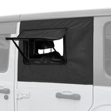 JOYTUTUS Rear Wrangler Side Window Sun Shade Rain Cover Camping Window Insect Mesh Screens Compatible with 2007-2024 Wrangler JK