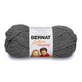 Bernat Softee Chunky Yarn, 3.5 Oz, Gauge 6 Super Bulky, True Grey