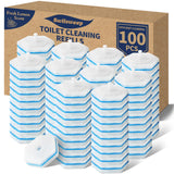 Swilsweep 100 Count Toilet Bowl Wand Refills, Disposable Toilet Cleaner Refills, Disposable Wand Heads Compatible with Clorox an