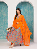 Anni Designer Women'S Rayon Blend Bagru Printed Anarkali Kurta With Pant & Dupatta (Locket-Multi-Nw_S_Mustard_Small),Mustard,S,,,