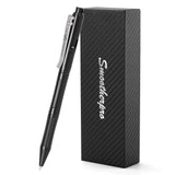 SMOOTHERPRO Stainless Steel Bolt Action Pen Compatible with Pilot G2 Refill Pocket Clip Heavy Weight for Tremor Parkinson Arthri