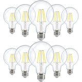 Sunco 10 Pack G25 LED Light Bulbs, Filament Edison Globe, Vanity Lighting Bulb for Bathroom Bedroom, 500 LM, 5W (60W Equivalent)