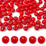 PAMIR TONG 400pcs 8mm Round Porcelain red Glass Beads for Bracelet Pretty Smooth Loose Beads for Necklace-Earring-Jewelry Making